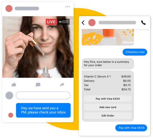 Facebook live commerce